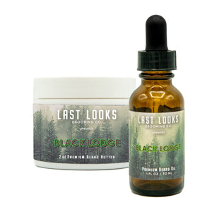 Last Looks Grooming Black Lodge Beard Oil and Beard Butter Bundle Combo Inspired By Twin Peaks