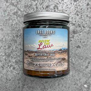 Last Looks Grooming Movie Themed Candle Below The Law Inspired By Better Call Saul Breaking Bad