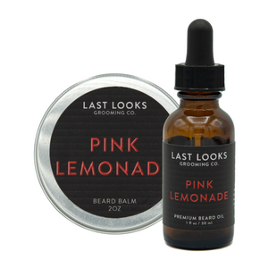 Last Looks Grooming Pink Lemonade Beard Oil and Beard Balm Bundle