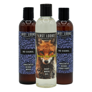 What The Cuss Body Wash Gel and Beard Wash and Beard Conditioner Pack